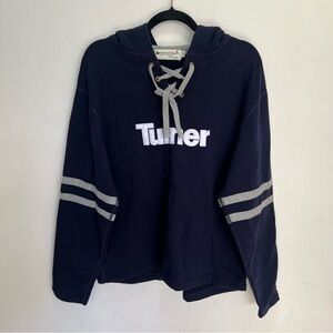 REDWOOD CLASSICS MEN’S BRANTFORD HOODIE Navy Hoodie with Lace-Up‎ Front size S